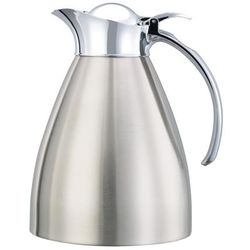 Service Ideas MAR10BS 1 liter Carafe w/ Vacuum Insulation, Brushed Stainless Finish, Silver