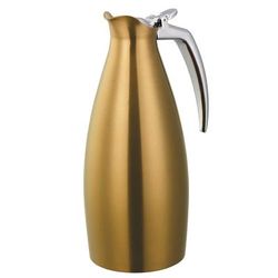 Service Ideas ALTU10BSVG 1 liter Altus Beverage Server w/ Push Button Lid - Stainless Liner, Brushed Vintage Gold, 4-6 Hour Temperature Retention