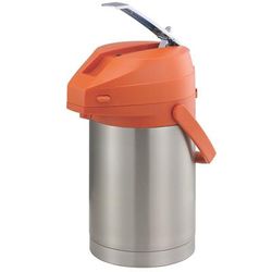 Service Ideas CTAL22OR 2 1/5 Liter Lever Action Airpot w/ Stainless Liner - Vacuum Insulated, Brushed Stainless, Silver