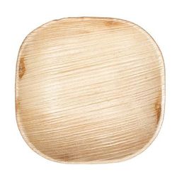 VerTerra 01-00-13B 12 oz Disposable Square Palm Leaf Bowl, Beige