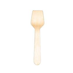 VerTerra VT-2407 4" Disposable Wooden Tasting Spoon, Beige