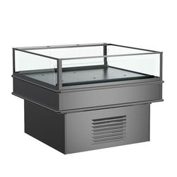 Structural Concepts MI44R 50 1/8" Oasis Horizontal Island Open Air Cooler w/ 1 Level, 110-120v, Black