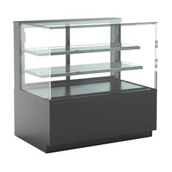 Structural Concepts NR3647RSV 35 3/4" Reveal Full Service Bakery Case w/ Straight Glass - 3 Levels, 110-120v, Black