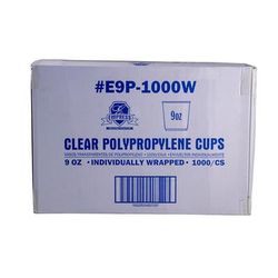 Empress E9P-1000W (51192) 9 oz Wrapped Cup - Polypropylene, Clear