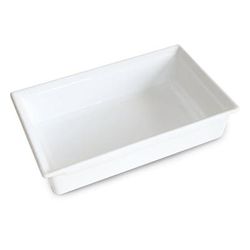 Bugambilia CIH1/4-WW 2 1/2"D Quarter Size Food Pan - Resin Coated Aluminum, White, 1.75 Quart