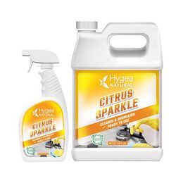 Citrus Sparkle - Natural Cleaner and Degreaser Ready to use 24oz Spray + Refill - Hygea Natural HNC-54