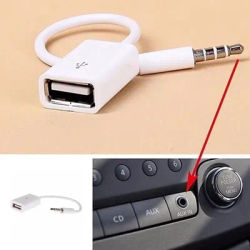 Câble de convertisseur audio AUX vers USB 3.5 accessoires de clé USB haut-parleur MP3 de voiture