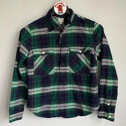 J. Crew Tops | J.Crew Plaid Shirt Jacket Size S | Color: Blue/Green | Size: S