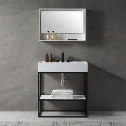 Randolph Morris Franklin 40 Inch Console Bathroom Sink - 8 Inch Faucet Drillings RMTW-2017-MW