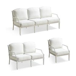 Whittaker Seating Replacement Cushions - Ottoman, Stripe, Resort Stripe Leaf - Frontgate
