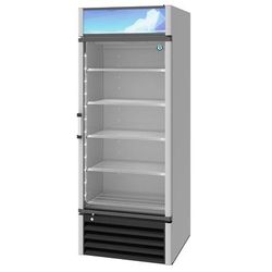 Hoshizaki RM-26-HC 30" RM Series 1 Section Glass Door Merchandiser - 1 Right Hinge Door, Silver, 115v, LED Graphics, Bottom Mounted