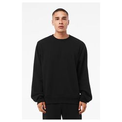 Bella + Canvas 3911 Classic Crewneck Sweatshirt in Black size XL | Cotton/Polyester Blend