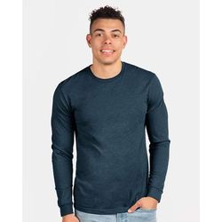 Next Level 6211NL CVC Long-Sleeve T-Shirt in Indigo size Large | Cotton/Polyester Blend NL6211, 6211