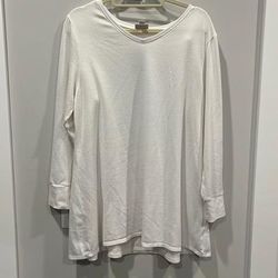 Lularoe Tops | Lularoe Elizabeth Long Sleeve Tunic | Color: White | Size: L
