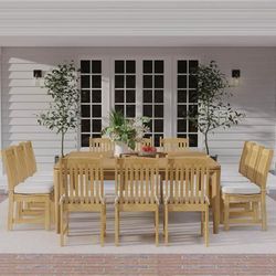 13 piece Veranda Square Outdoor Dining Set for 12