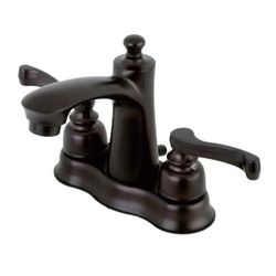 Kingston Brass FB7615FL 4 in. Centerset Bathroom Faucet, Oil Rubbed Bronze - Kingston Brass FB7615FL