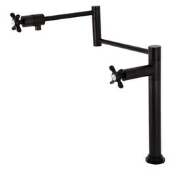 Kingston Brass KS4705BEX Essex Deck Mount Pot Filler, Oil Rubbed Bronze - Kingston Brass KS4705BEX