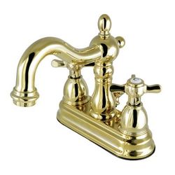 Kingston Brass KB1602BEX 4 in. Centerset Bathroom Faucet, Polished Brass - Kingston Brass KB1602BEX