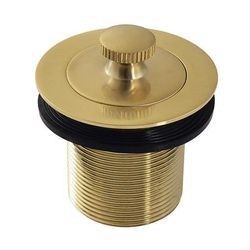 "Kingston Brass DLT17SB 1-1/2" Lift and Turn Tub Drain with 1-3/4" Body Thread, Brushed Brass - Kingston Brass DLT17SB"