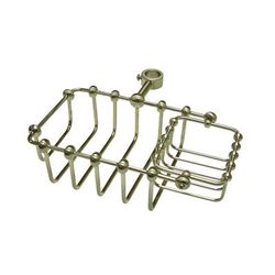 "Kingston Brass CC2148 7" Riser Mount Soap Basket, Brushed Nickel - Kingston Brass CC2148"