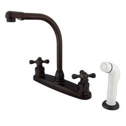 Kingston Brass KB715AX Victorian Centerset Kitchen Faucet, Oil Rubbed Bronze - Kingston Brass KB715AX