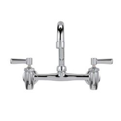 Zurn Industries Z843J1-XL-3F Splash Mount Faucet - 9 1/2" Swing Spout, 8" Centers, Chrome