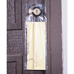 LK Packaging D15HD Doorknob Bag - 15" x 5 1/2" x 1 1/2" LP, 0.45 mil HDPE, Clear
