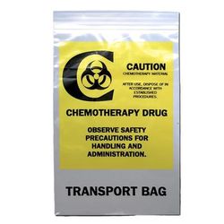 LK Packaging F20609CTB Chemo Transfer Bags w/ Seal Top Closure - 6" x 9", LDPE, Clear w/ Print