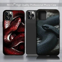 Coque de téléphone portable motif peau de serpent et sang froid étui pour iphone 11 12 13 Pro Max