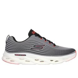 Skechers Men's GO RUN Swirl Tech Speed - Haptic Rush Sneaker | Size 10.0 | Light Gray/Black | Textile/Synthetic | Hyper Burst