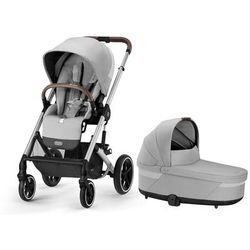 Cybex Balios S Lux 2 Stroller + Cot S Lux 2 Bundle - Silver Frame / Lava Grey