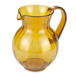 GET P-4090-PC-A 8 3/4" Round Beverage Pitcher, Polycarbonate, Amber, Brown