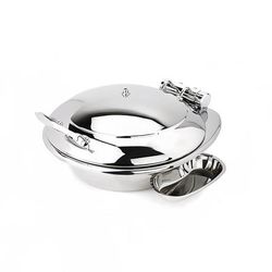Eastern Tabletop 3938 6 qt Round Induction Chafer w/ Hinged Lid, Stainless Steel