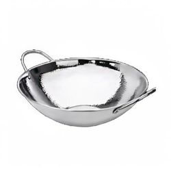 Eastern Tabletop 5702 14" Stainless Steel Stir Fry Pan - Cooking and Serving