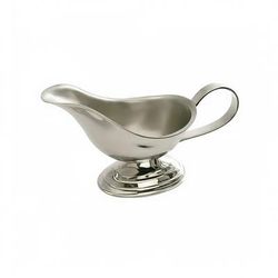 Eastern Tabletop 7681 8 oz Gravy Boat, Stainless, Silver