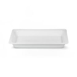 Eastern Tabletop PFP115 8 qt Rectangular Chafer Food Pan, Porcelain, White
