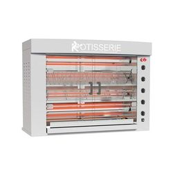 Rotisol USA FB1400-4E-SS Electric 4 Spit Commercial Rotisserie w/ 24 Bird Capacity, 208-230v/3ph, Silver