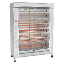 Rotisol USA GF1375-8E-SS Electric 8 Spit Commercial Rotisserie w/ 48 Bird Capacity, 208-230v/3ph, Silver