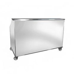 Eastern Tabletop Z946SS Portable Bar for Indoor/Outdoor - 66"L x 32"W x 47 1/2"H, Stainless Steel
