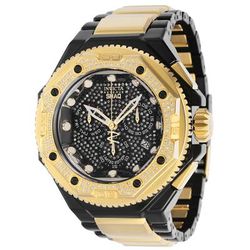 1 LIMITED EDITION - Invicta SHAQ Reserve 1.51 Carat Diamond Swiss Ronda Z60 Caliber Men's Watch - 55.1mm Gold Black (37477-N1)