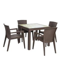 Montana 5-Piece Dining Set-Brown - Hospitality Rattan RBO-MONTANA-BRW-5DA