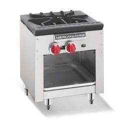 American Range ARSP-18 NG 1 Burner Stock Pot Range, Natural Gas, Heavy Duty, Stainless Steel, Gas Type: NG