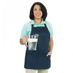 Chef Revival 602BAFH-RB 3 Pocket Bib Apron w/ Adjustable Neck Strap - 28" x 25", Twill, Royal Blue