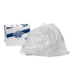 Performance Plus PH404816N 40 to 45 gal Can Liner - .55 mil, White, 0.55 mil, Case of 10