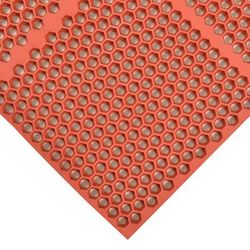 NoTrax T15S0034RD Optimat Grease-Proof Floor Mat, 3' x 4', 1/2" Thick, Red