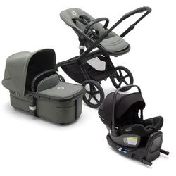 Bugaboo Fox 5 + Turtle Air Travel System Bundle - Black / Forest Green / Forest Green / Black
