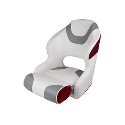 Wise Baja Bucket Seat w/ Flip Up Bolster Brite White/Marble Grey/Dark Red Large 3315-1774