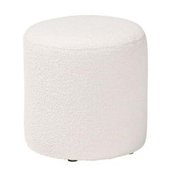 Tori Modern And Contemporary Ivory Boucle Upholstered Ottoman by Baxton Studio in Ivory