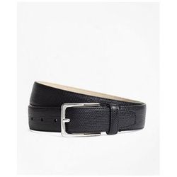 Brooks Brothers Men's 1818 Textured Leather Belt | Black | Size 42