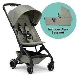 Joolz Aer+ Lightweight Compact Stroller + Bassinet Bundle - Sage Green